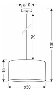 Barna függőlámpa rattan búrával ø 30 cm Legno – Candellux Lighting