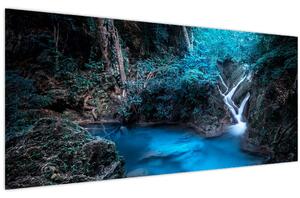 Kép - Varázslatos éjszaka egy trópusi erdőben (120x50 cm)