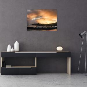 Kép - felhős tengerpart (70x50 cm)
