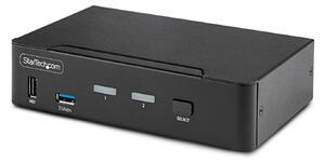 StarTech.com D86A2-2-PORT-8K-KVM KVM kapcsoló Fekete