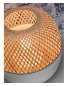 Mekong fehér-barna asztali lámpa bambuszból, magasság 29 cm - Good&Mojo