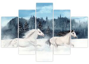 Festett lovak képe (150x105 cm)