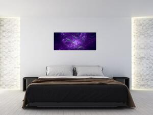 Kép - lila absztrakció (120x50 cm)