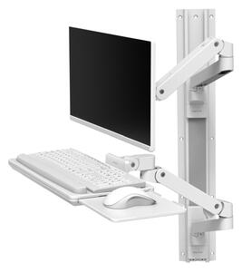 Ergotron LX PRO 13"-34" Monitor tartó fali kar billentyűzet tartóval - Fehér