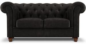 Sötétszürke bársony kétüléses kanapé MICADONI Lapis 170 cm