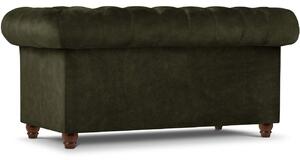 Zöld bársony kétüléses kanapé MICADONI Lapis 170 cm