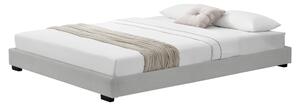Kárpitozott ágy műbőr ágy ágykeret ágyráccsal 180x200 cm fehér Corium