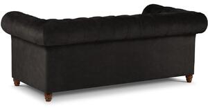 Sötétszürke bársony háromszemélyes kanapé MICADONI Lapis 224 cm