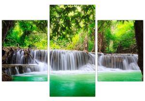 Kép egy vízesésről Kanchanaburiban, Thaiföldön (90x60 cm)