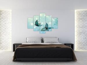 Kép - kék pillangók (150x105 cm)