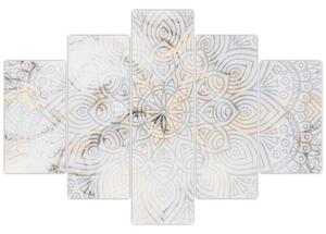 Egy fehér mandala képe (150x105 cm)