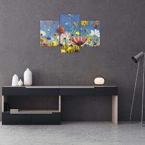 Festett kép egy virágzó rét (90x60 cm)