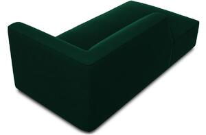 Zöld bársony fotel MICADONI Ruby 181 cm, bal