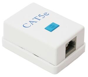 VEZ Fali aljzat, Cat5e, UTP, RJ45, árnyékolatlan, fehér (05384)