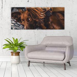 Egy kép fekvő kutyákról (120x50 cm)