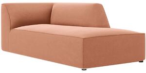 Rózsaszín bársony fotel MICADONI Ruby 181 cm, jobb