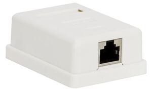 VEZ Fali aljzat Cat5e, FTP, RJ45, árnyékolt, fehér (05396)