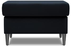 MICADONI Moghan sötétkék bársony lábzsámoly 70 x 70 cm fekete talppal