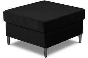 MICADONI Moghan fekete bársony lábzsámoly 70 x 70 cm fekete talppal