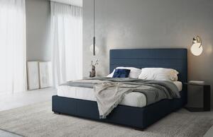 Kék szövet ágy MICADONI Aranda 160 x 200 cm