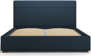 Kék szövet ágy MICADONI Aranda 140 x 200 cm