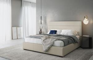 Bézs szövet ágy MICADONI Aranda 180 x 200 cm