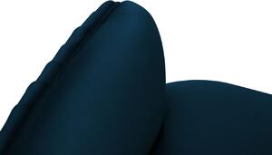 MICADONI Moss 179 cm-es kék bársony kétüléses kanapé arany alappal