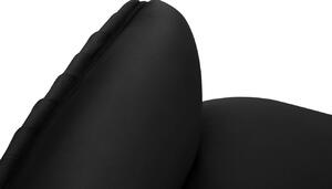 Fekete bársony kétüléses kanapé MICADONI Moss 179 cm