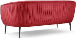 Vörös bársony kétüléses kanapé MICADONI Moss 179 cm