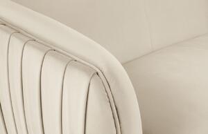 Bézs bársony kétüléses kanapé MICADONI Moss 179 cm