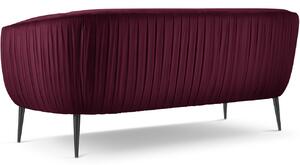 Bordó vörös bársony kétüléses kanapé MICADONI Moss 179 cm