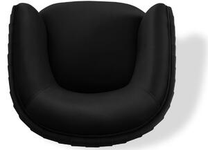 Fekete bársony fotel MICADONI Moss