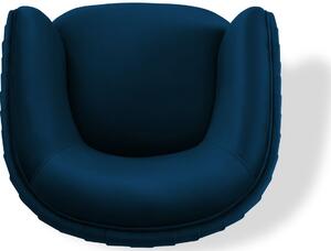 Kék bársony fotel MICADONI Moss