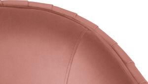 MICADONI Moss rózsaszín bársony fotel arany alappal