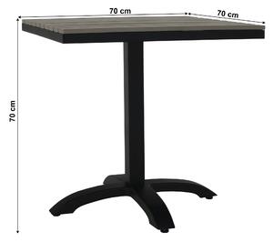 KONDELA Kerti asztal, szürke/fém/artwood, NAKUL