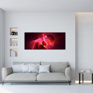 Modern rózsaszín absztrakció képe (120x50 cm)