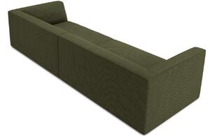 Zöld kordbársony négyüléses kanapé MICADONI Ruby 302 cm