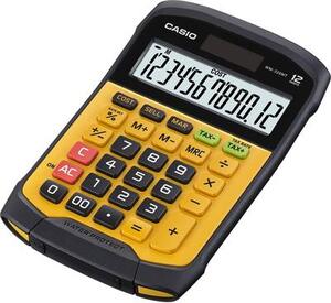 Casio (WM-320MT) Asztali számítógép Sárga, Fekete Kijelző (számjegy): 12 Napenergiával üzemeltetett, Elemekről üzemeltetett (Sz x Ma x Mé) 145 x 36 x 195 mm