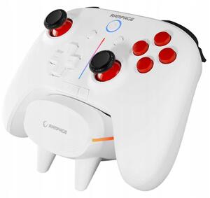 Rampage Hydra Pro Pad bezprzewodowy RGB 2.4G Hall, spusty magnetyczne ze stacją ładującą biały