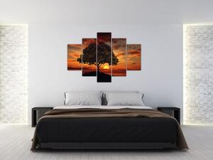 Fa képe naplementével (150x105 cm)