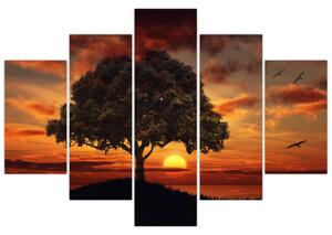 Fa képe naplementével (150x105 cm)