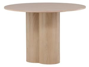 Asztal Dallas 3195, Fényes fa, 75cm, Természetes fa furnér, Közepes sűrűségű farostlemez, Közepes sűrűségű farostlemez, Természetes fa furnér
