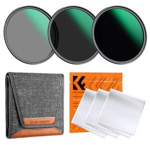 K-F CONCEPT Professzionális ND szűrő szett + szűrőtartó tok (ND8+ND64+ND1000) + 3db törlőkendő 52mm