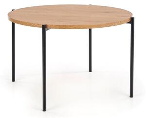 Asztal Houston 728, 76cm, Arany tölgy, Fekete