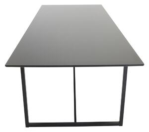 Asztal Dallas 196, Fekete, 75x100x240cm, Közepes sűrűségű farostlemez, Fém