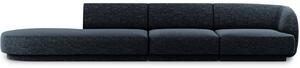 Kék zsenília négyüléses kanapé MICADONI Miley 302 cm, bal