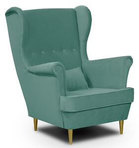 GOLD Füles fotel Menta