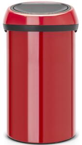 Brabantia Touch Bin nyomófedeles hulladékgyűjtő XXL, 60L - H méret, érzéki vörös acél test, érzéki vörös fedő - 402487