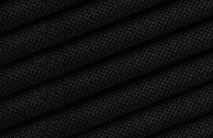 Fekete szövet sarokkanapé MICADONI Karoo 270 cm fekete talppal, bal