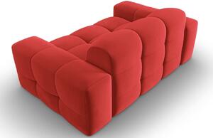 Vörös bársony kétüléses kanapé MICADONI Kendal 156 cm